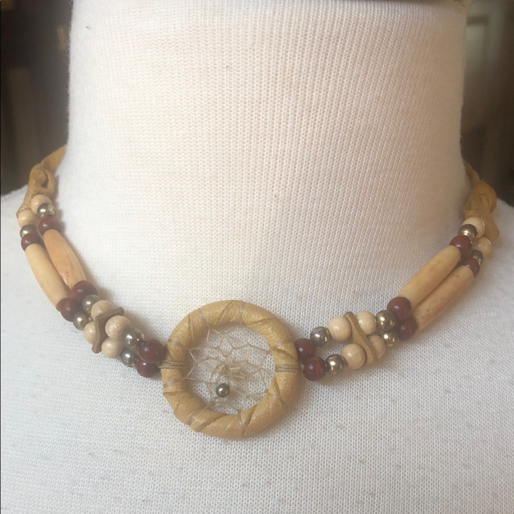 Set of Handcrafted Dreamcatcher Necklace and bracelet